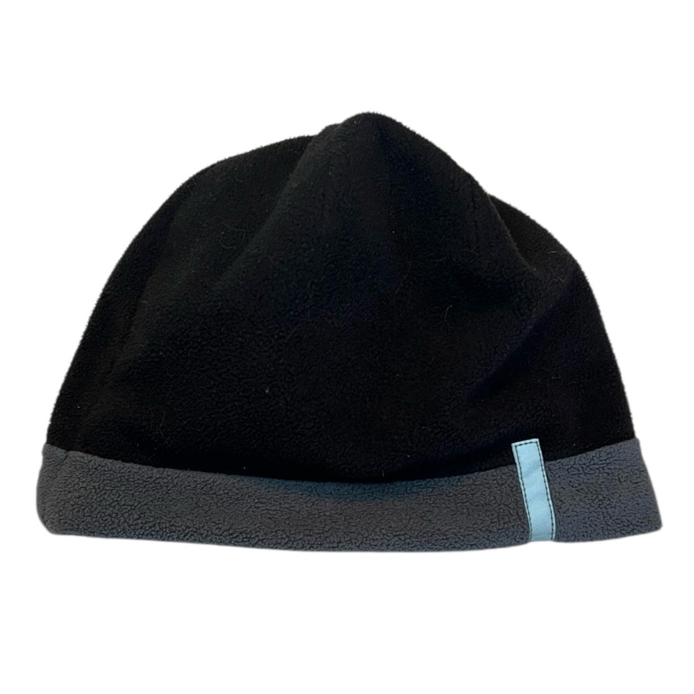 Kids Black and Gray Fleece Beanie GUC